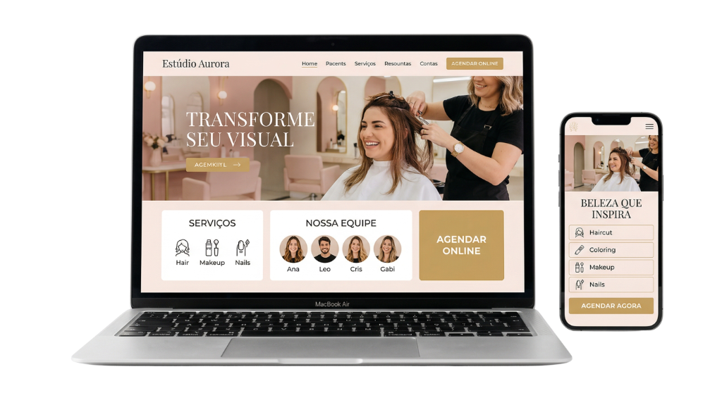 G3J Website Mockup - MacBook & iPhone